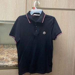 Men’s Moncler Polo Shirt (Small) - Medium Blue